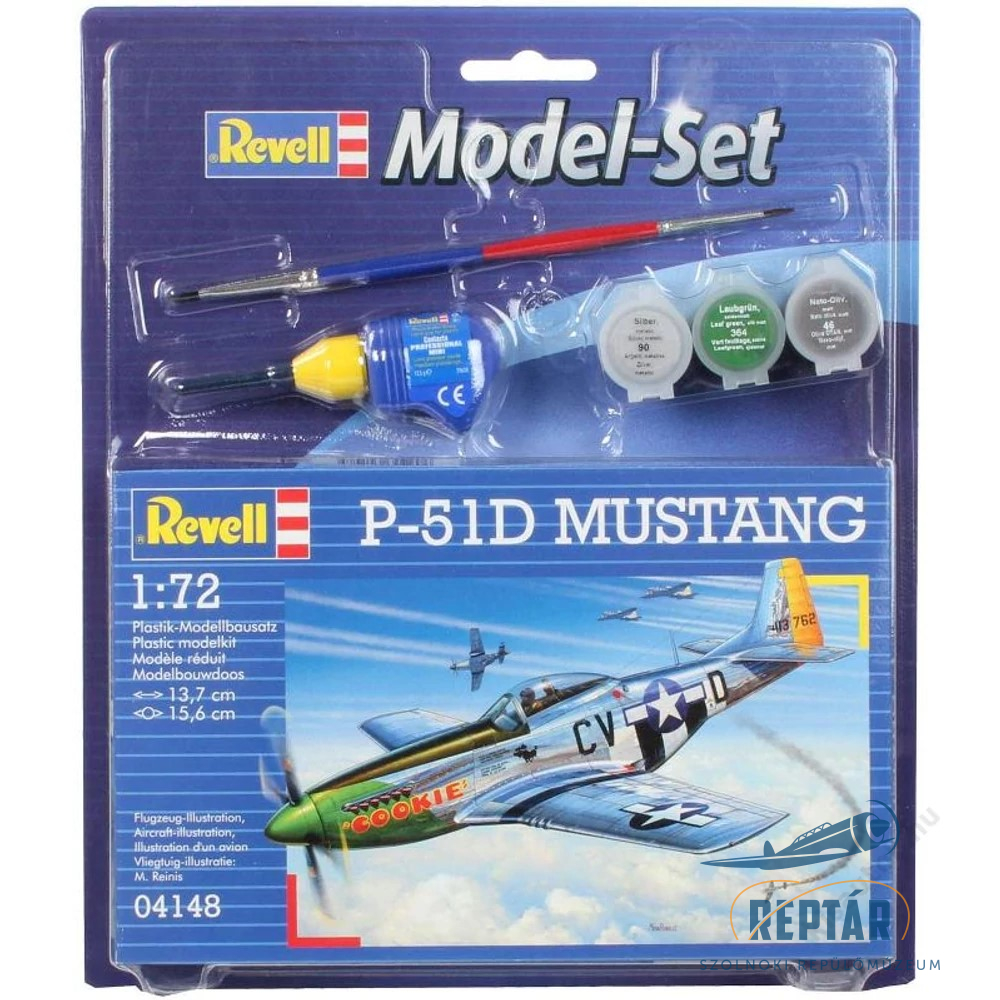 Revell 1 72 P-51D Mustang SET repülő makett